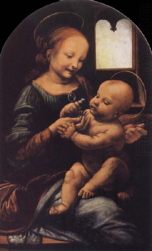 Leonardo  Da Vinci Madonna with a Flower
